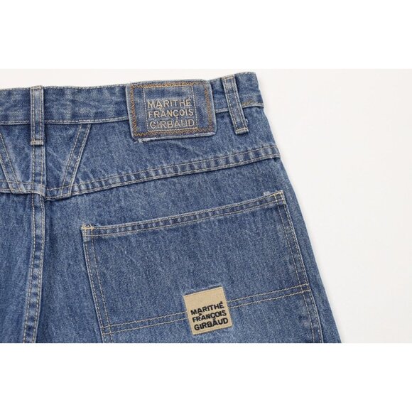 Deadstock Vtg 90s Marithe Francois Girbaud Mens 32 Loose Denim Jean Shorts Blue - Picture 11 of 11